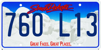 SD license plate 76OL13