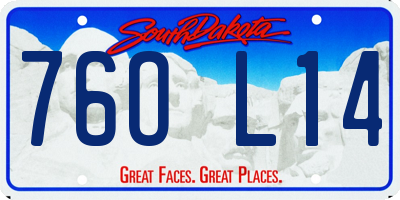 SD license plate 76OL14