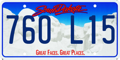 SD license plate 76OL15