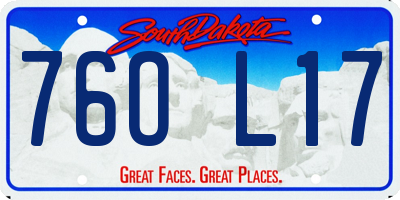 SD license plate 76OL17