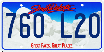 SD license plate 76OL20