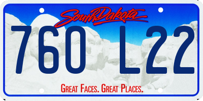 SD license plate 76OL22