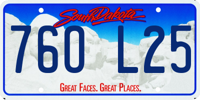 SD license plate 76OL25