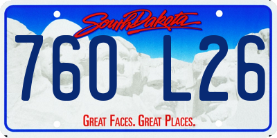 SD license plate 76OL26