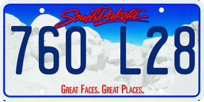SD license plate 76OL28