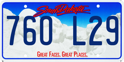 SD license plate 76OL29