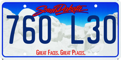 SD license plate 76OL30