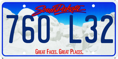 SD license plate 76OL32