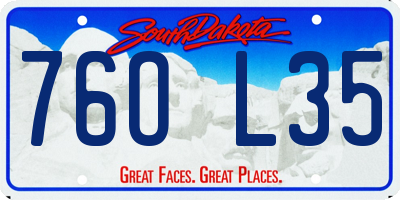 SD license plate 76OL35