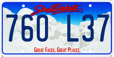 SD license plate 76OL37