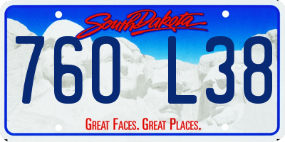 SD license plate 76OL38