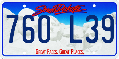 SD license plate 76OL39