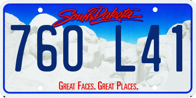 SD license plate 76OL41