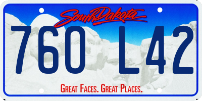SD license plate 76OL42
