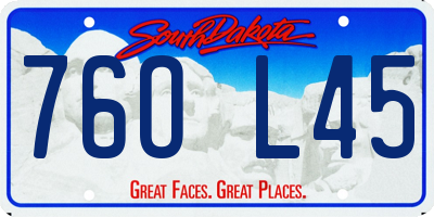 SD license plate 76OL45