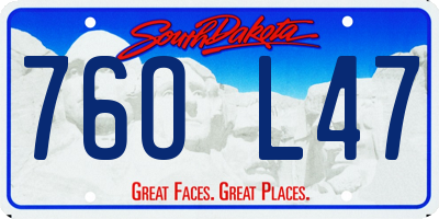 SD license plate 76OL47
