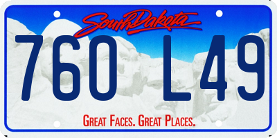 SD license plate 76OL49