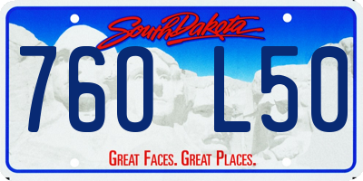 SD license plate 76OL50