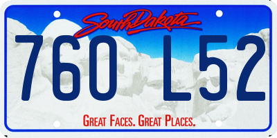 SD license plate 76OL52