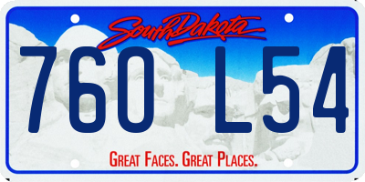 SD license plate 76OL54