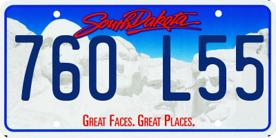 SD license plate 76OL55