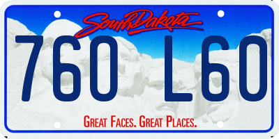 SD license plate 76OL60