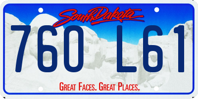 SD license plate 76OL61