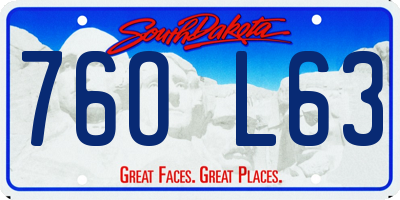 SD license plate 76OL63