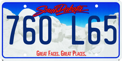 SD license plate 76OL65