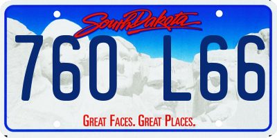 SD license plate 76OL66