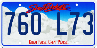 SD license plate 76OL73