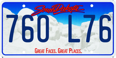 SD license plate 76OL76