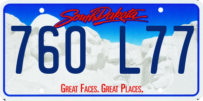 SD license plate 76OL77