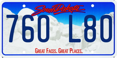 SD license plate 76OL80