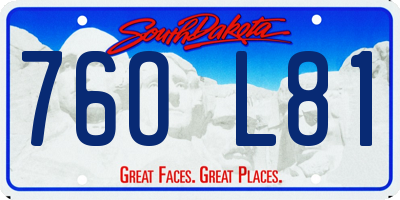 SD license plate 76OL81