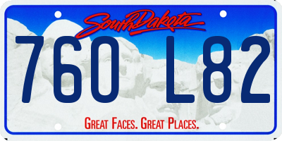 SD license plate 76OL82