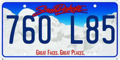 SD license plate 76OL85