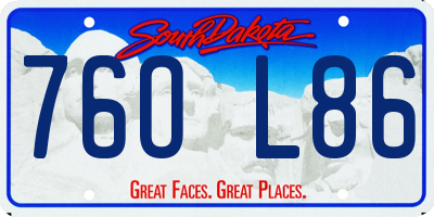 SD license plate 76OL86