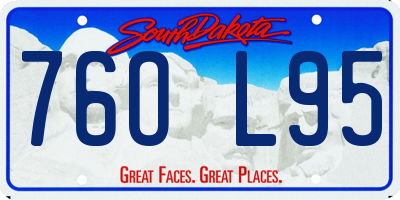 SD license plate 76OL95