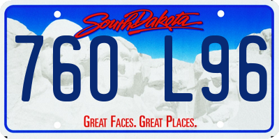 SD license plate 76OL96