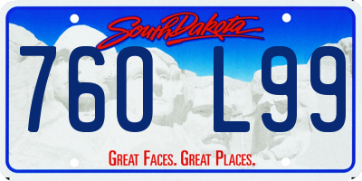 SD license plate 76OL99