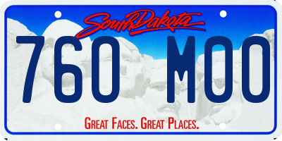 SD license plate 76OM00