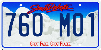 SD license plate 76OM01