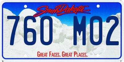 SD license plate 76OM02