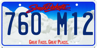 SD license plate 76OM12