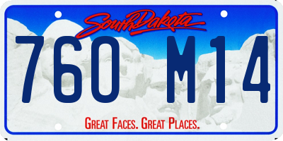 SD license plate 76OM14