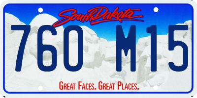 SD license plate 76OM15