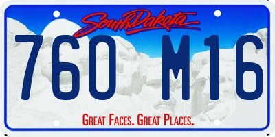 SD license plate 76OM16