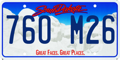 SD license plate 76OM26
