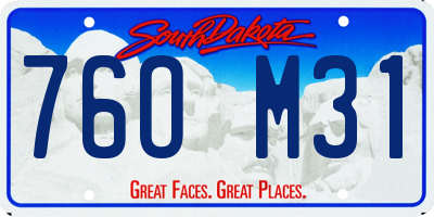 SD license plate 76OM31